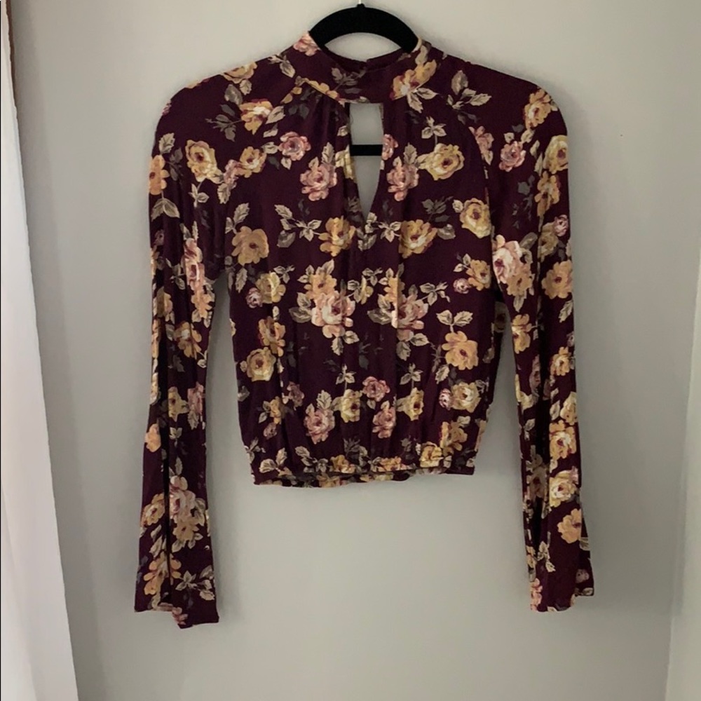 Floral Keyhole Blouse